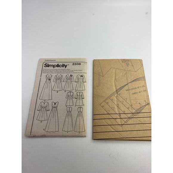 Simplicity 2338 Misses' Dress Pattern Size AA 10-18 Various Sleeve Lengths - Picture 6 of 7